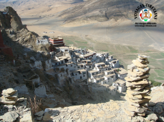 Le Shegar Dzong ou monastère de Chode vu d'en haut